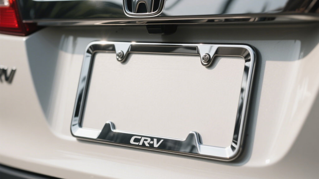2-hole license plate frame on a Honda CRV