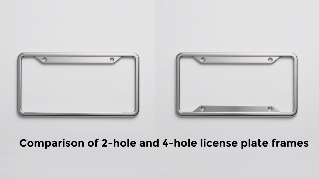 comparison of 2-hole and 4-hole license plate frames
