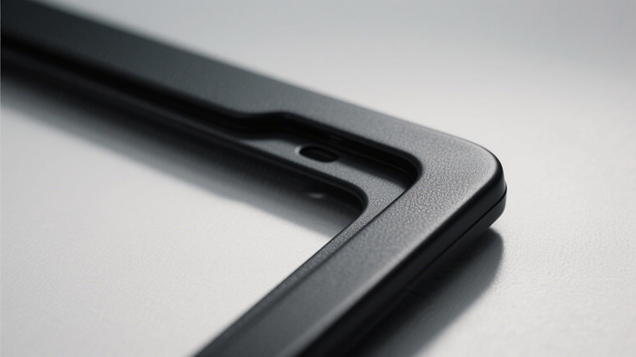 Matte black frame styled on European vehicle
