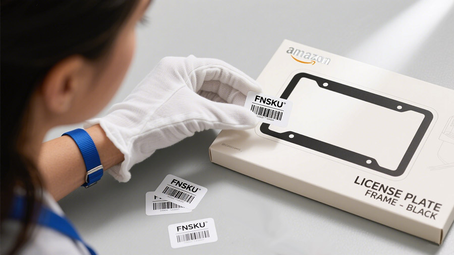 Paste the FNSKU label