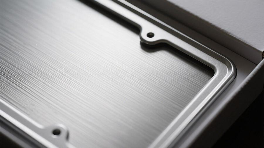 Brushed aluminum frame