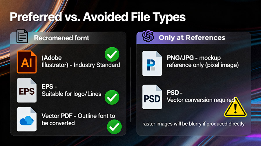 preferred vs avoided file types