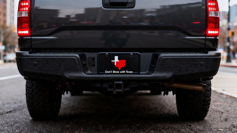 Texas slogan license plate frame