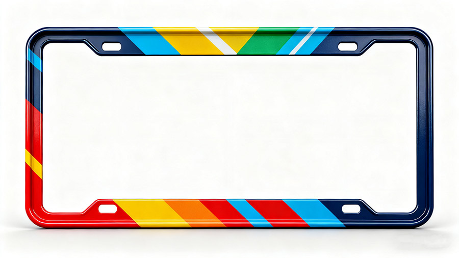 UV-printed color license plate frames